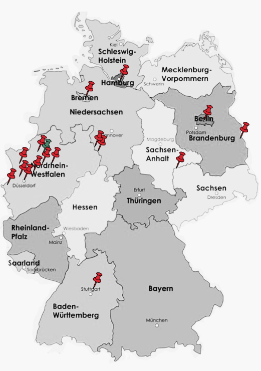 Standortkarte – Unsere Präsenz in Deutschland
